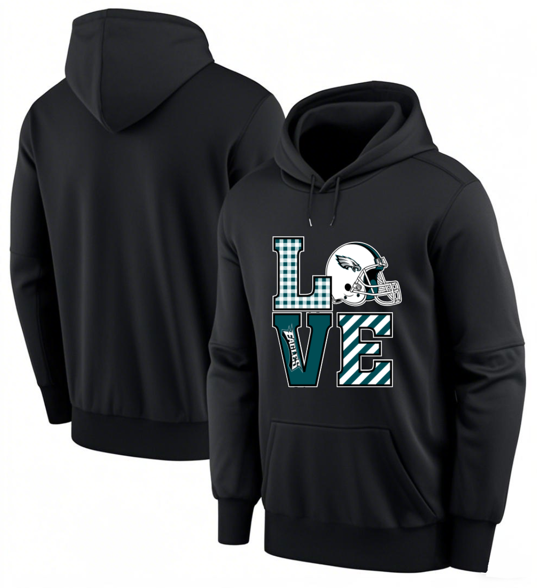 Men 2025 Philadelphia Eagles black hoodie style 9->philadelphia eagles->NFL Jersey